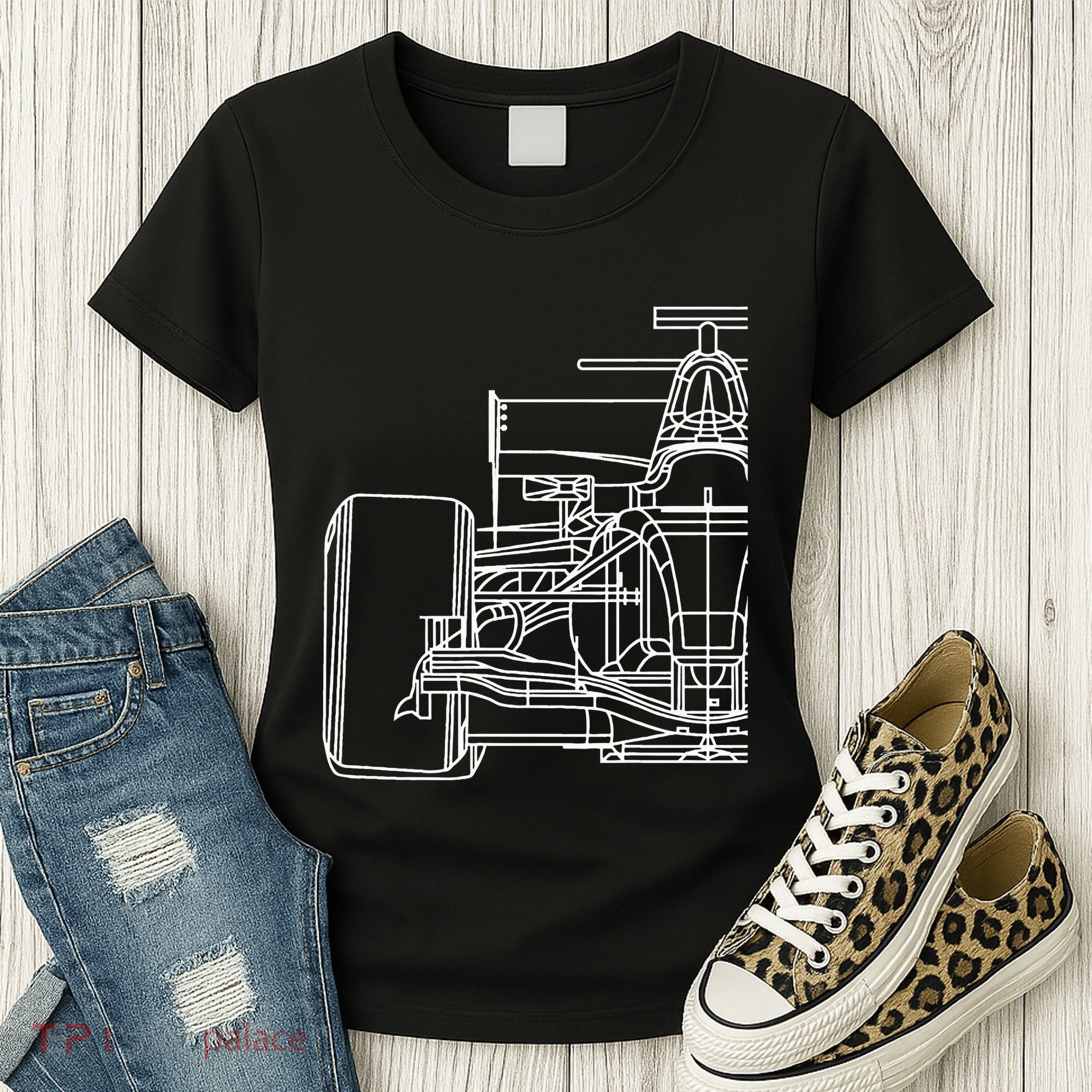 Formula Racecar Schematic Race Car Driver Formula Racing Women's T-Shirt