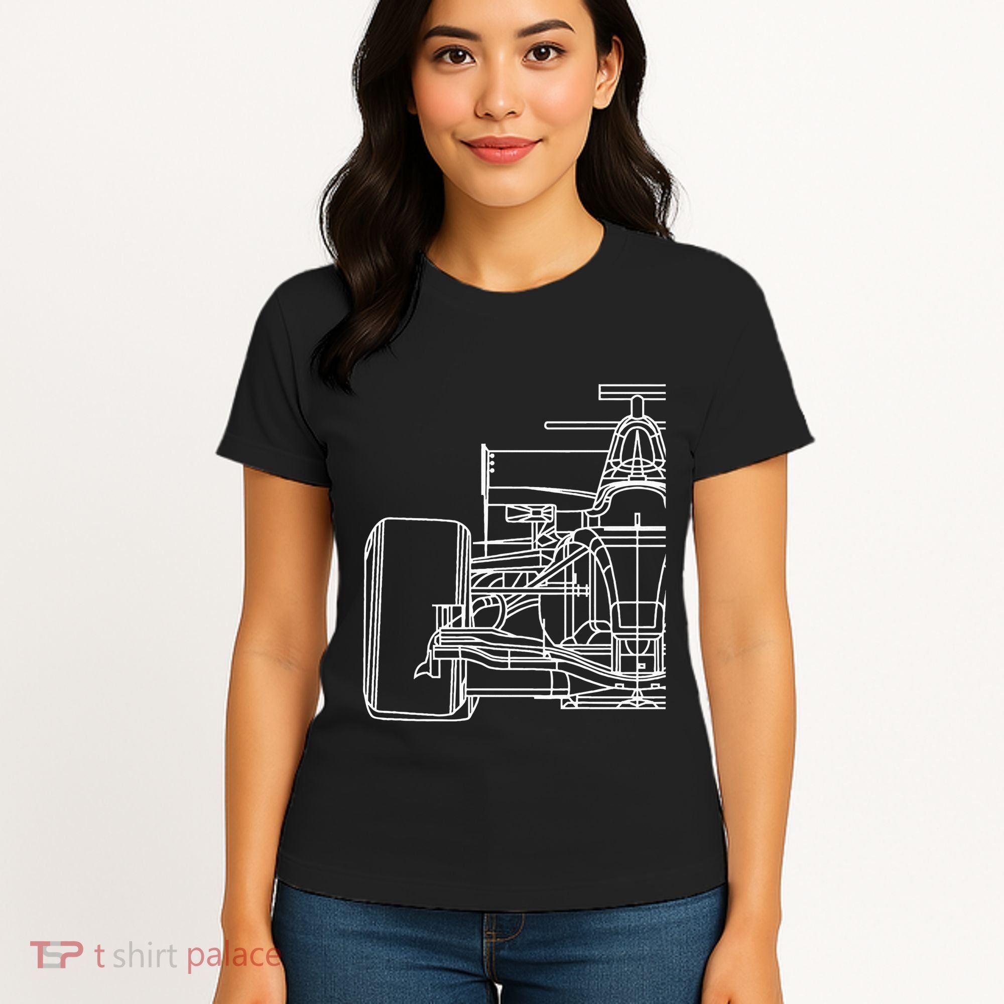 Formula Racecar Schematic Race Car Driver Formula Racing Women's T-Shirt