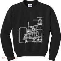 Formula Racecar Schematic Race Car Driver Formula Racing Kids Sweatshirt thumb 0
