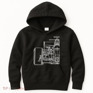 Formula Racecar Schematic Race Car Driver Formula Racing Kids Hoodie