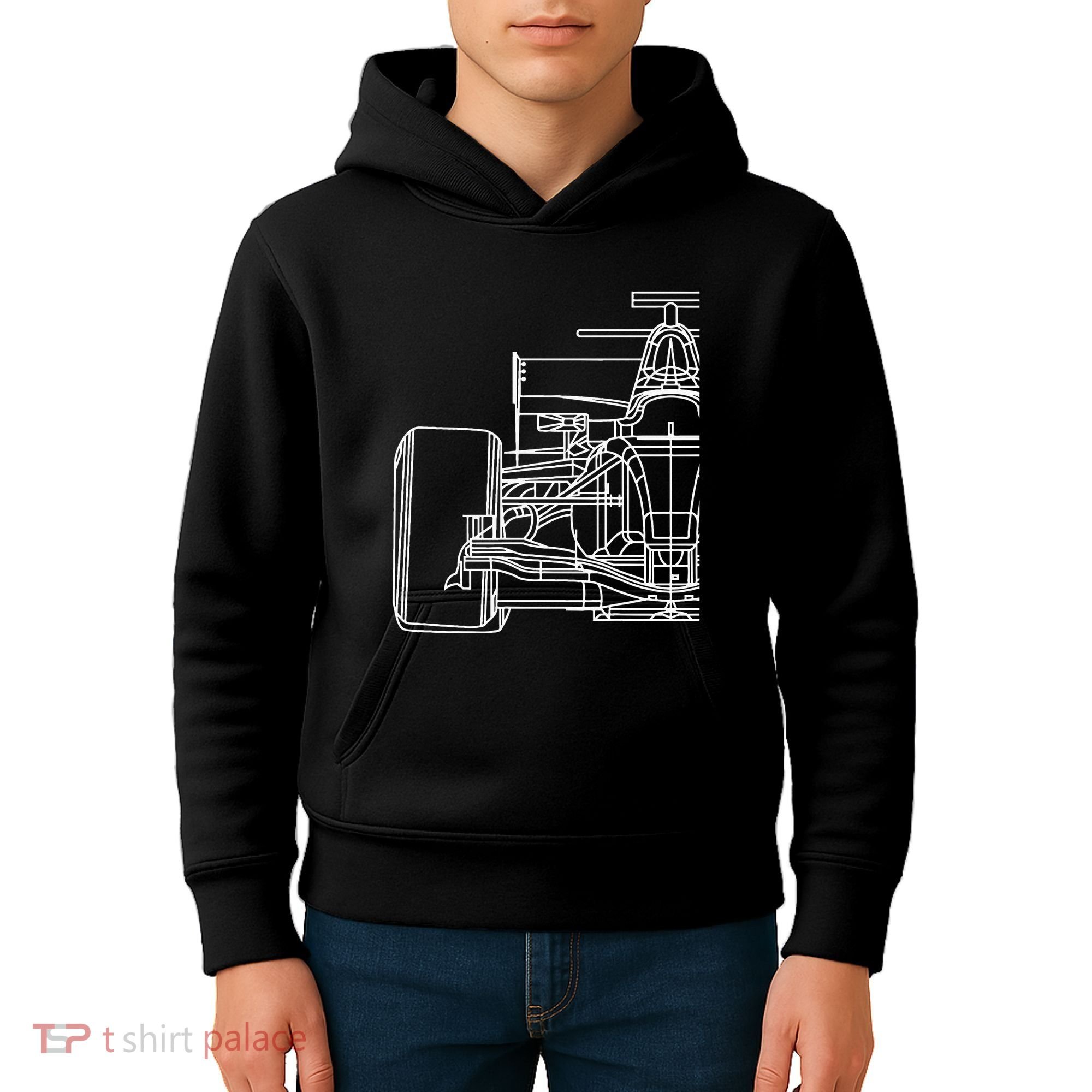 Formula Racecar Schematic Race Car Driver Formula Racing Kids Hoodie