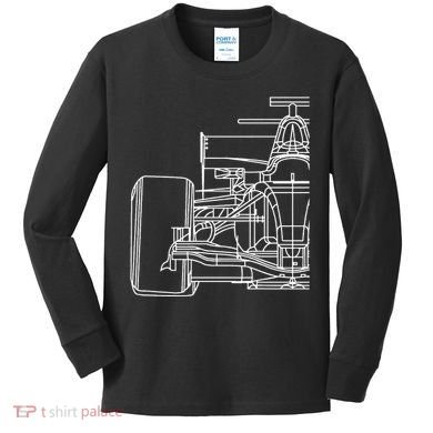Formula Racecar Schematic Race Car Driver Formula Racing Kids Long Sleeve Shirt