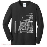 Formula Racecar Schematic Race Car Driver Formula Racing Kids Long Sleeve Shirt thumb 0