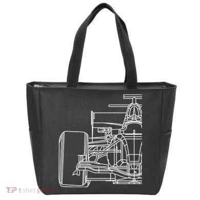 Formula Racecar Schematic Race Car Driver Formula Racing Tote Bag