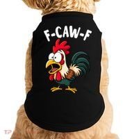 F-CAW-F Rooster Screaming Chicken Clucking Meme Doggie Tank thumb 0