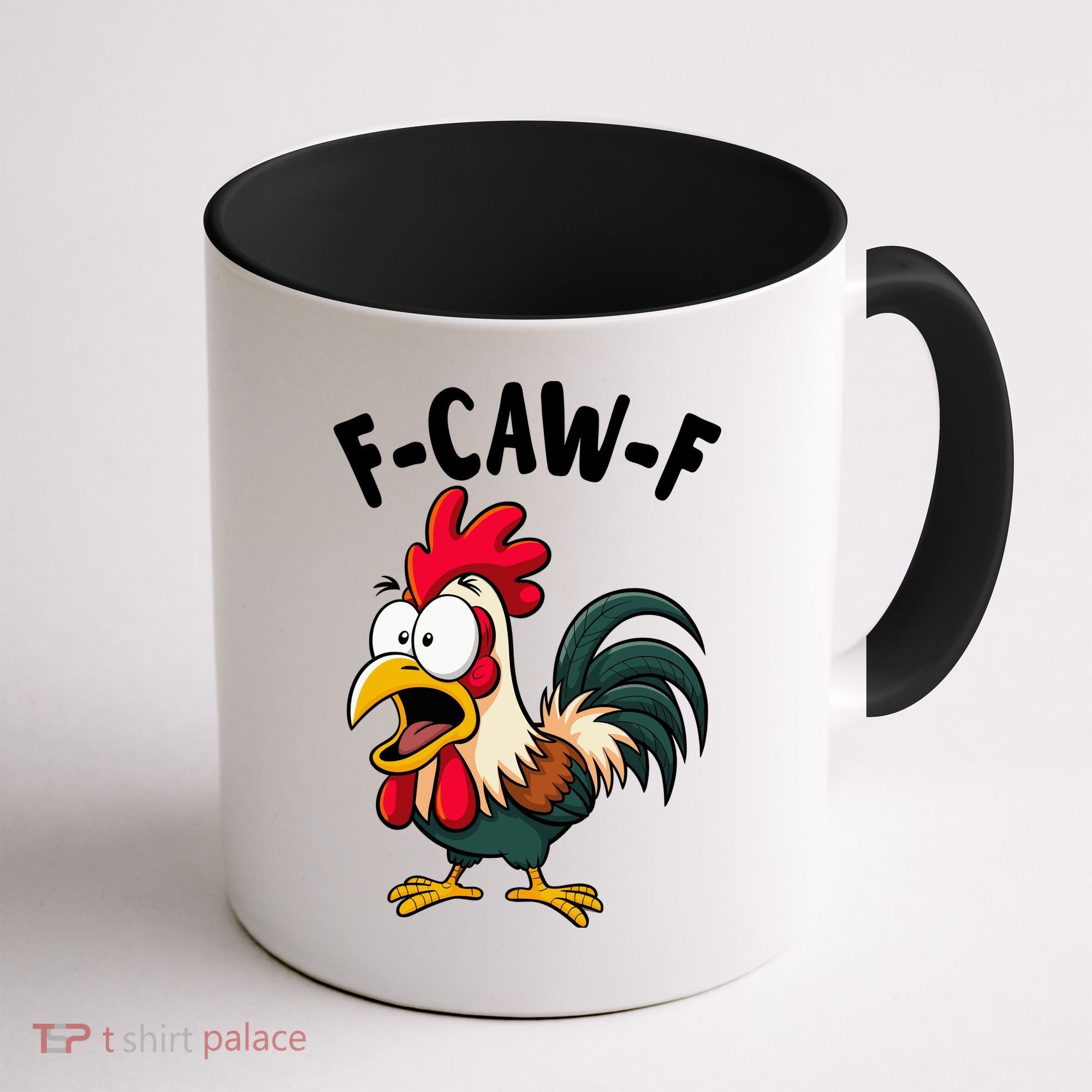F-CAW-F Rooster Screaming Chicken Clucking Meme Coffee Mug