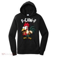 F-CAW-F Rooster Screaming Chicken Clucking Meme Women's Hoodie thumb 0