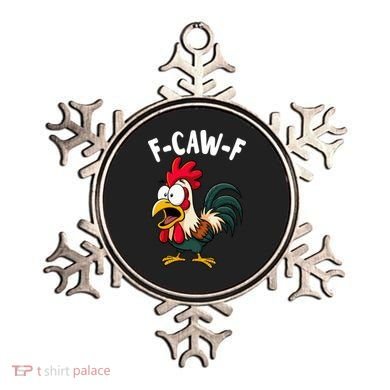 F-CAW-F Rooster Screaming Chicken Clucking Meme Ornament