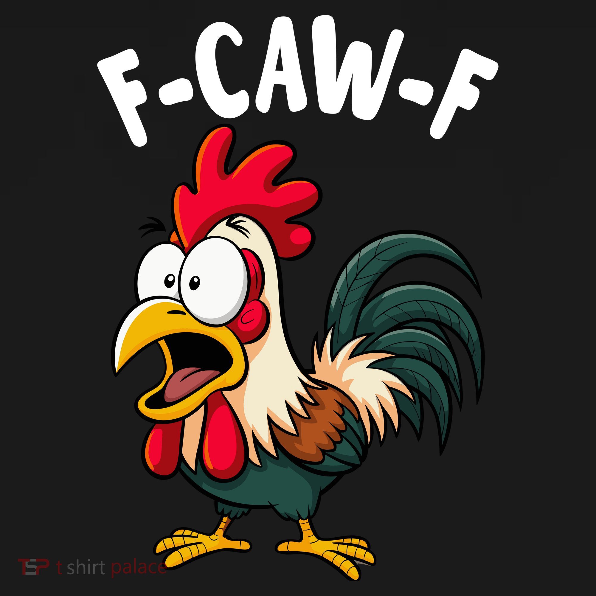 F-CAW-F Rooster Screaming Chicken Clucking Meme Ornament