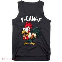 F-CAW-F Rooster Screaming Chicken Clucking Meme Tank Top thumb 0