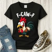 F-CAW-F Rooster Screaming Chicken Clucking Meme Women's T-Shirt thumb 3