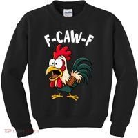 F-CAW-F Rooster Screaming Chicken Clucking Meme Kids Sweatshirt thumb 0