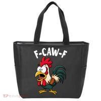 F-CAW-F Rooster Screaming Chicken Clucking Meme Tote Bag thumb 0