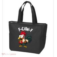 F-CAW-F Rooster Screaming Chicken Clucking Meme Tote Bag thumb 3