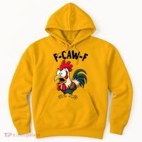 F-CAW-F Rooster Screaming Chicken Clucking Meme Hoodie thumb 0