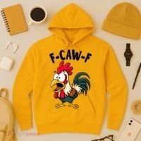 F-CAW-F Rooster Screaming Chicken Clucking Meme Hoodie thumb 3