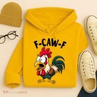 F-CAW-F Rooster Screaming Chicken Clucking Meme Hoodie thumb 4