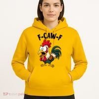 F-CAW-F Rooster Screaming Chicken Clucking Meme Hoodie thumb 5