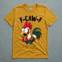 F-CAW-F Rooster Screaming Chicken Clucking Meme T-Shirt thumb 5