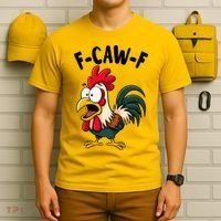 F-CAW-F Rooster Screaming Chicken Clucking Meme T-Shirt thumb 6