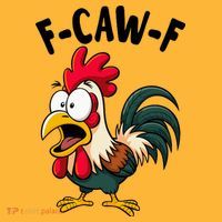 F-CAW-F Rooster Screaming Chicken Clucking Meme Hat thumb 2