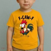 F-CAW-F Rooster Screaming Chicken Clucking Meme Toddler T-Shirt thumb 2