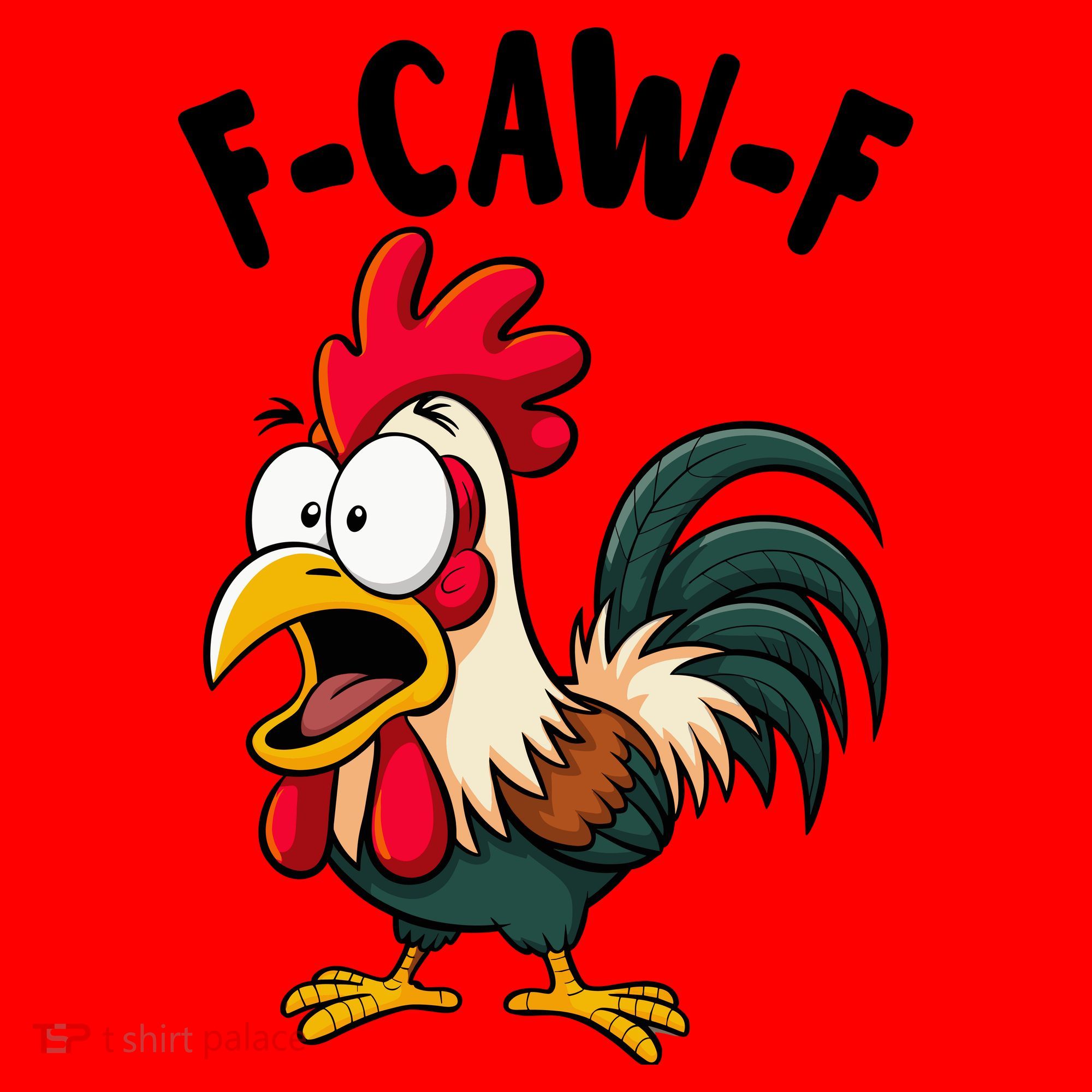 F-CAW-F Rooster Screaming Chicken Clucking Meme Santa Hat