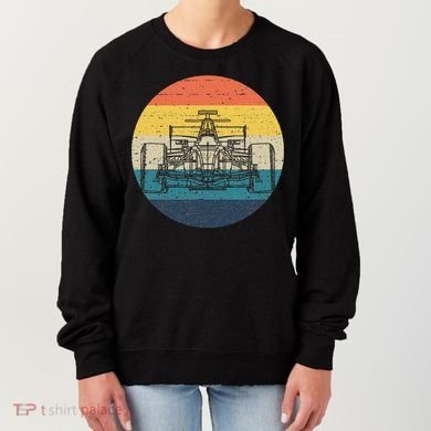 Formula Racecar Schematic Retro Formula Racecar Driver Women's Sweatshirt