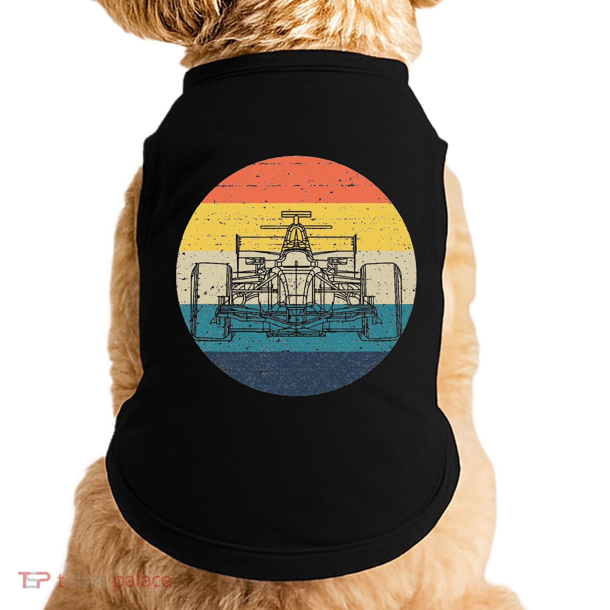 Formula Racecar Schematic Retro Formula Racecar Driver Doggie Tank