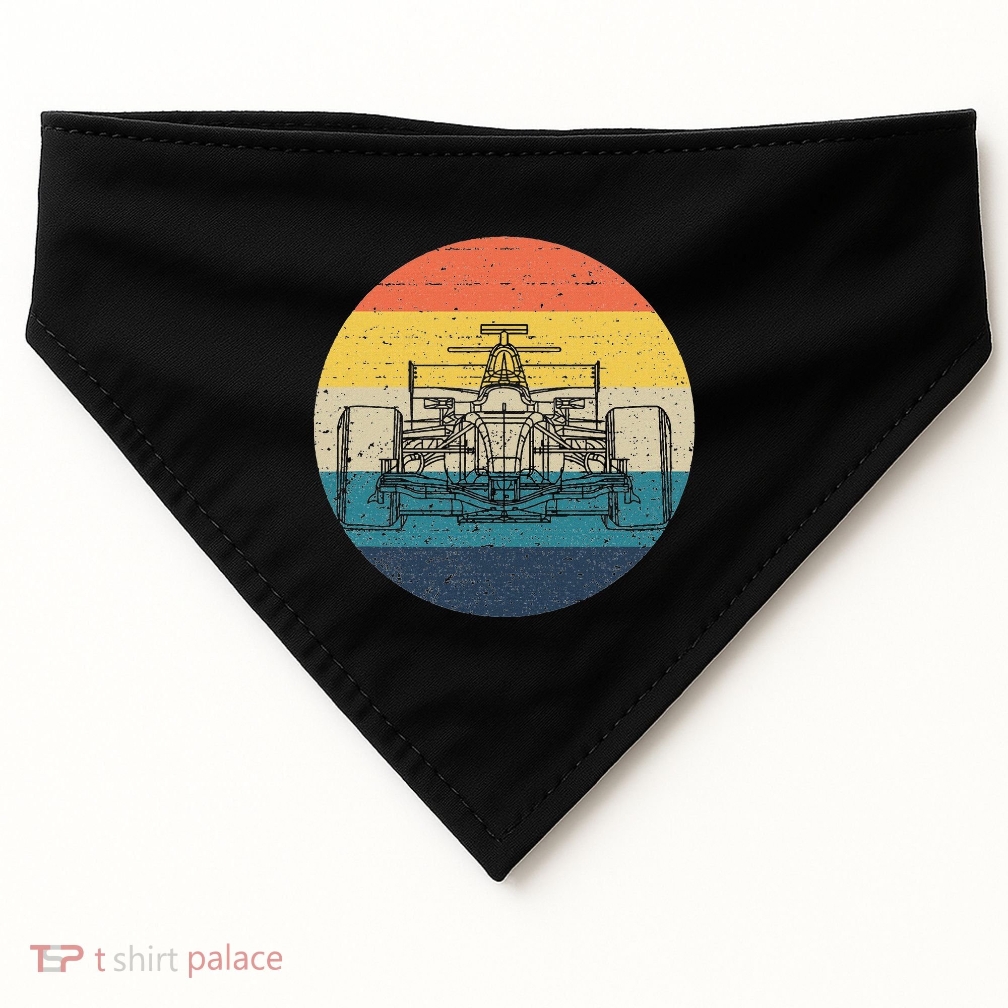 Formula Racecar Schematic Retro Formula Racecar Driver USA-Made Doggie Bandana