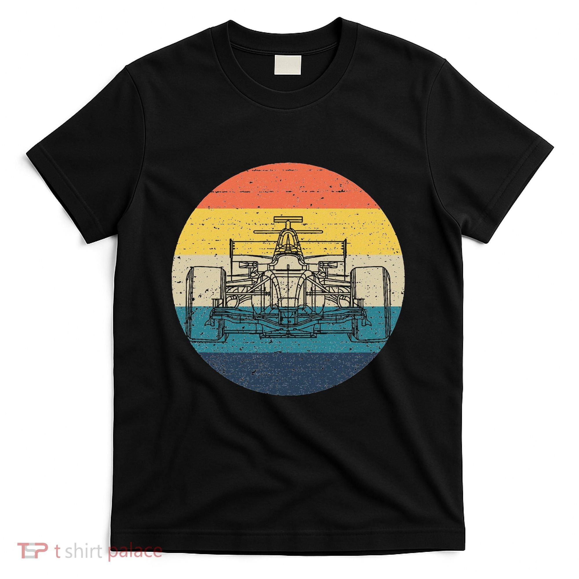 Formula Racecar Schematic Retro Formula Racecar Driver T-Shirt