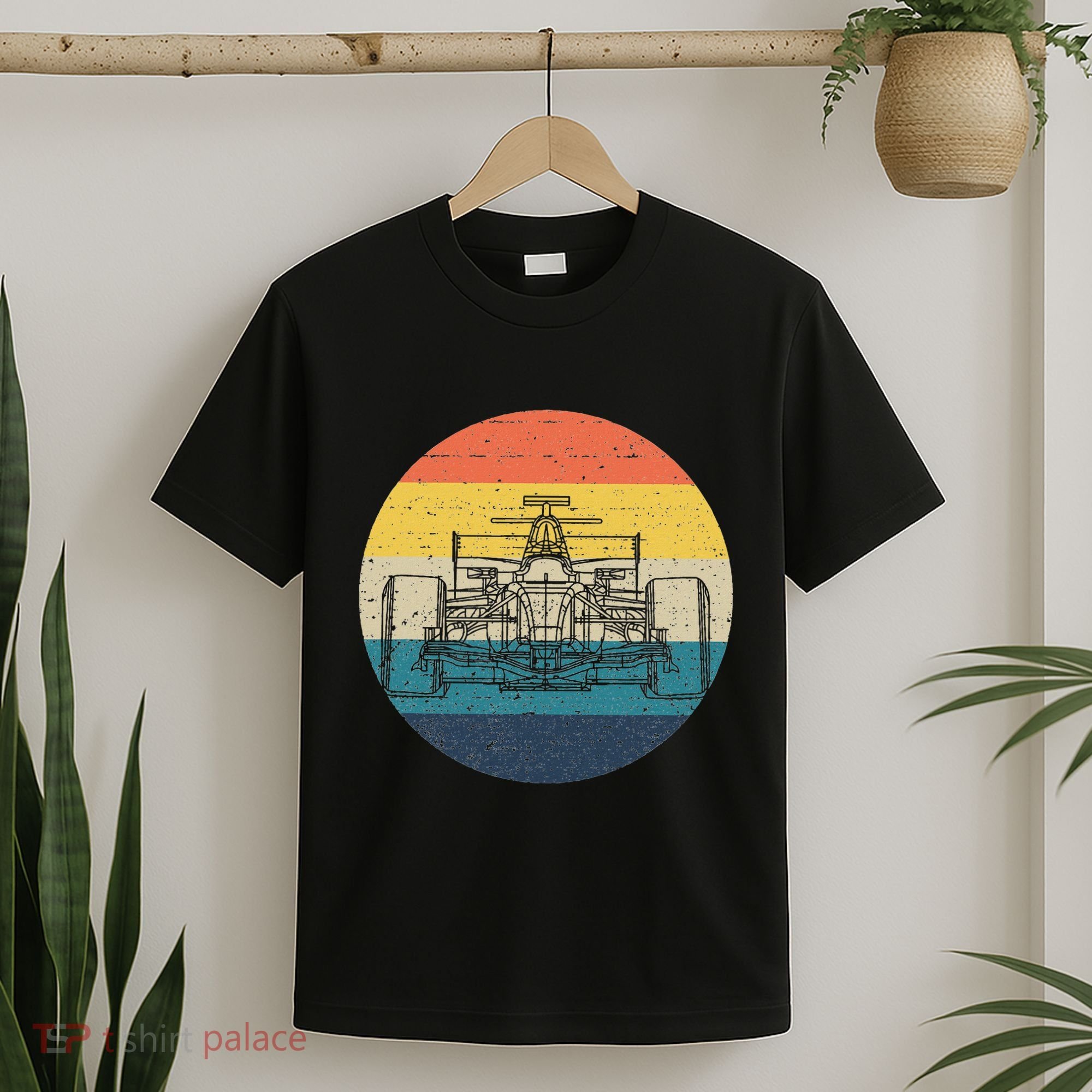 Formula Racecar Schematic Retro Formula Racecar Driver T-Shirt