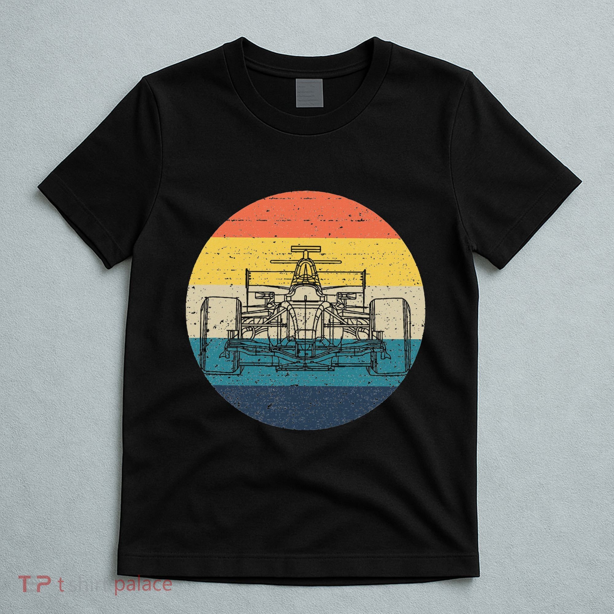 Formula Racecar Schematic Retro Formula Racecar Driver T-Shirt