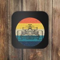 Formula Racecar Schematic Retro Formula Racecar Driver Coaster thumb 0