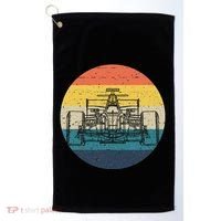 Formula Racecar Schematic Retro Formula Racecar Driver Golf Towel thumb 0