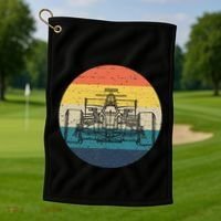 Formula Racecar Schematic Retro Formula Racecar Driver Golf Towel thumb 1