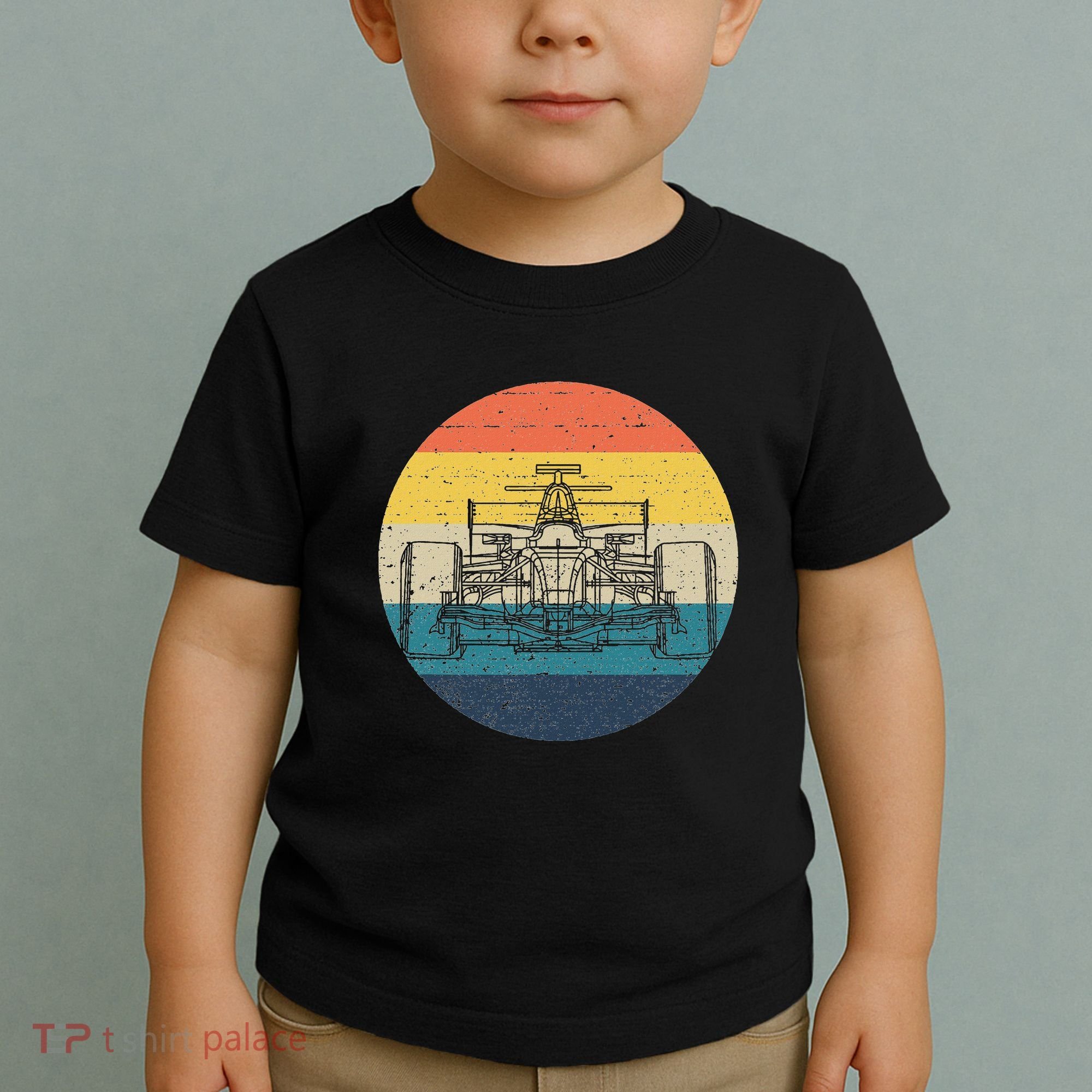 Formula Racecar Schematic Retro Formula Racecar Driver Toddler T-Shirt