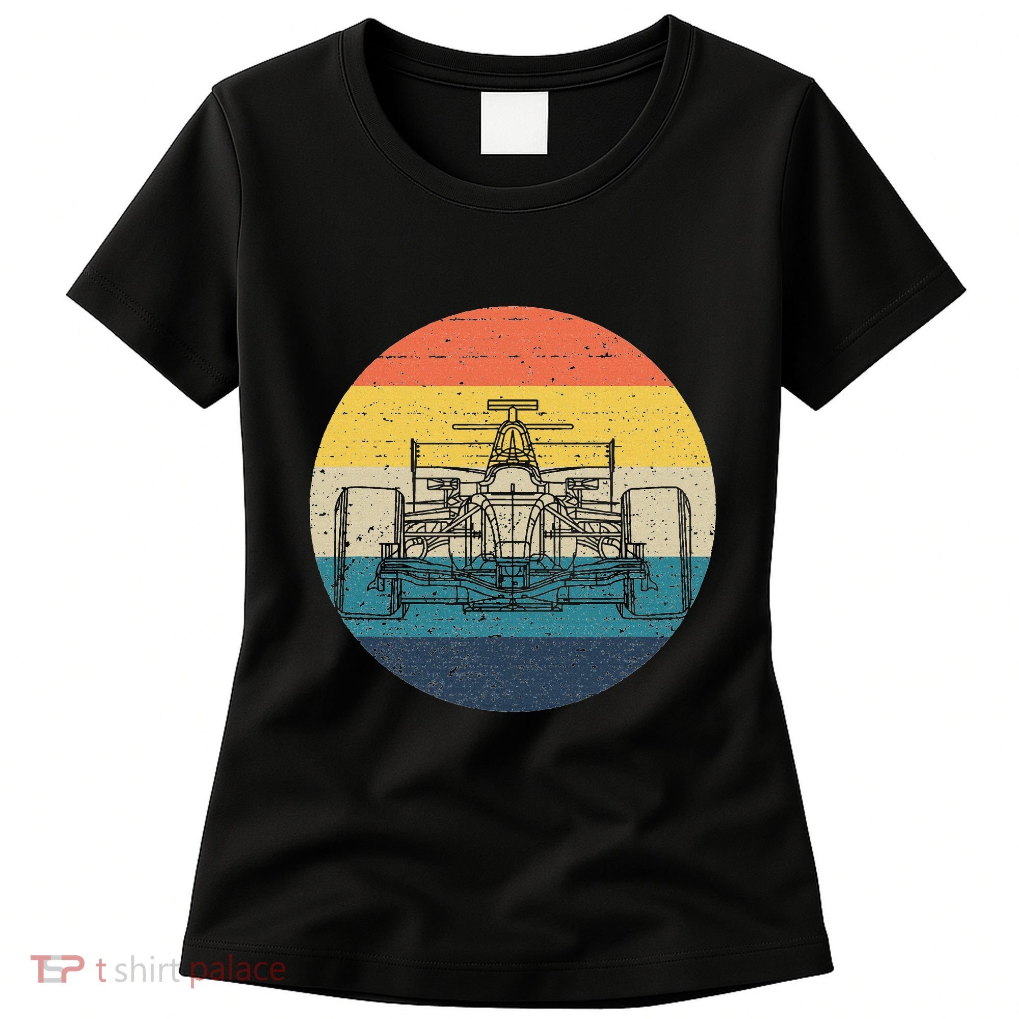 Formula Racecar Schematic Retro Formula Racecar Driver Women's T-Shirt