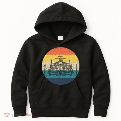 Formula Racecar Schematic Retro Formula Racecar Driver Kids Hoodie