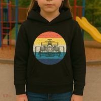 Formula Racecar Schematic Retro Formula Racecar Driver Kids Hoodie thumb 3