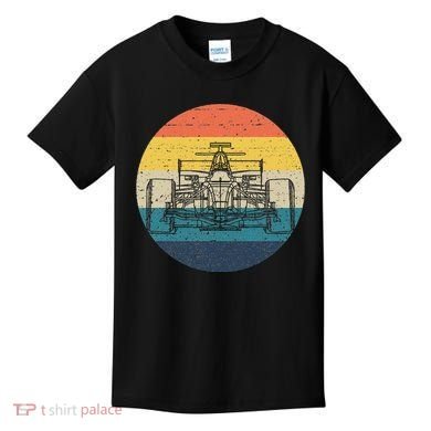 Formula Racecar Schematic Retro Formula Racecar Driver Kids T-Shirt