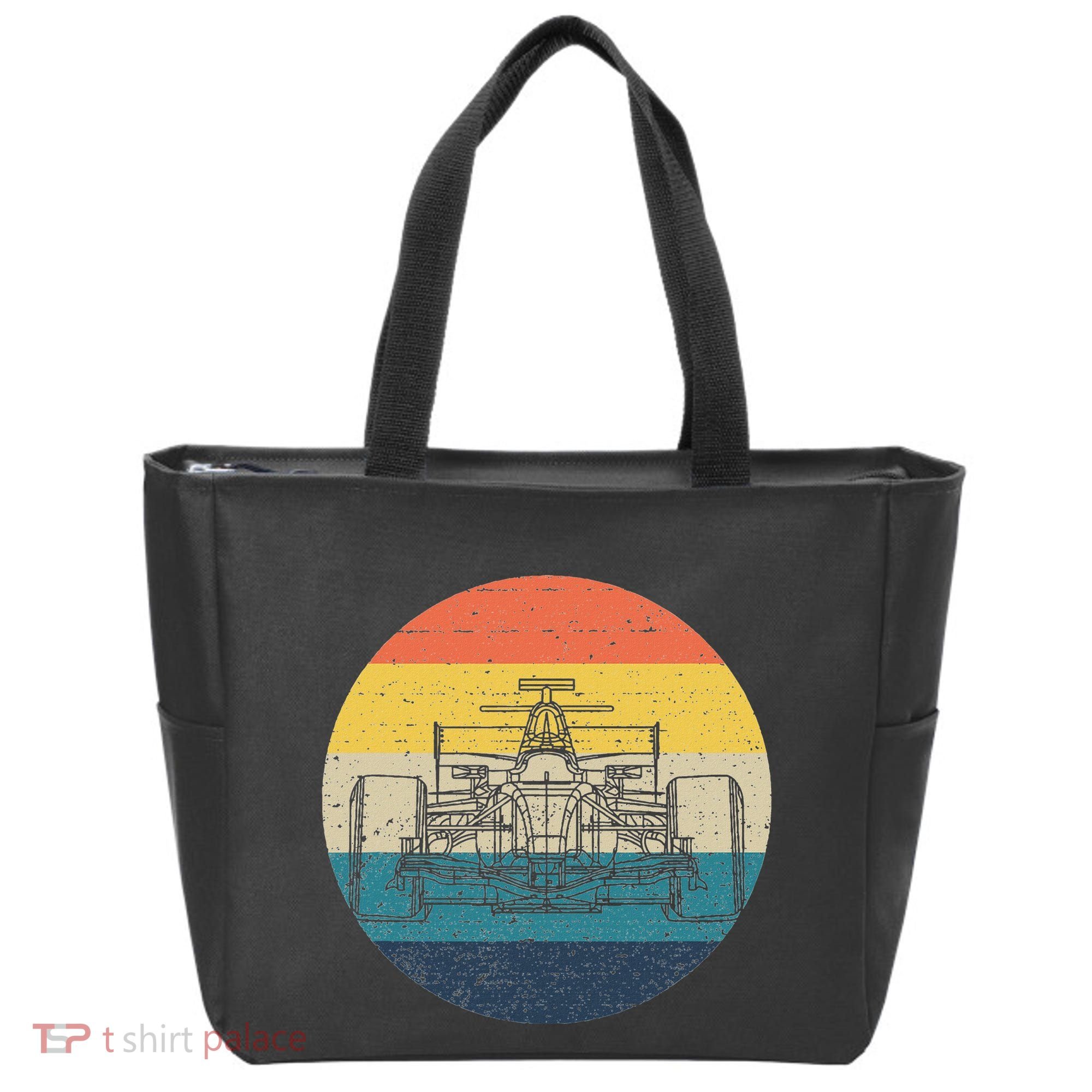 Formula Racecar Schematic Retro Formula Racecar Driver Tote Bag
