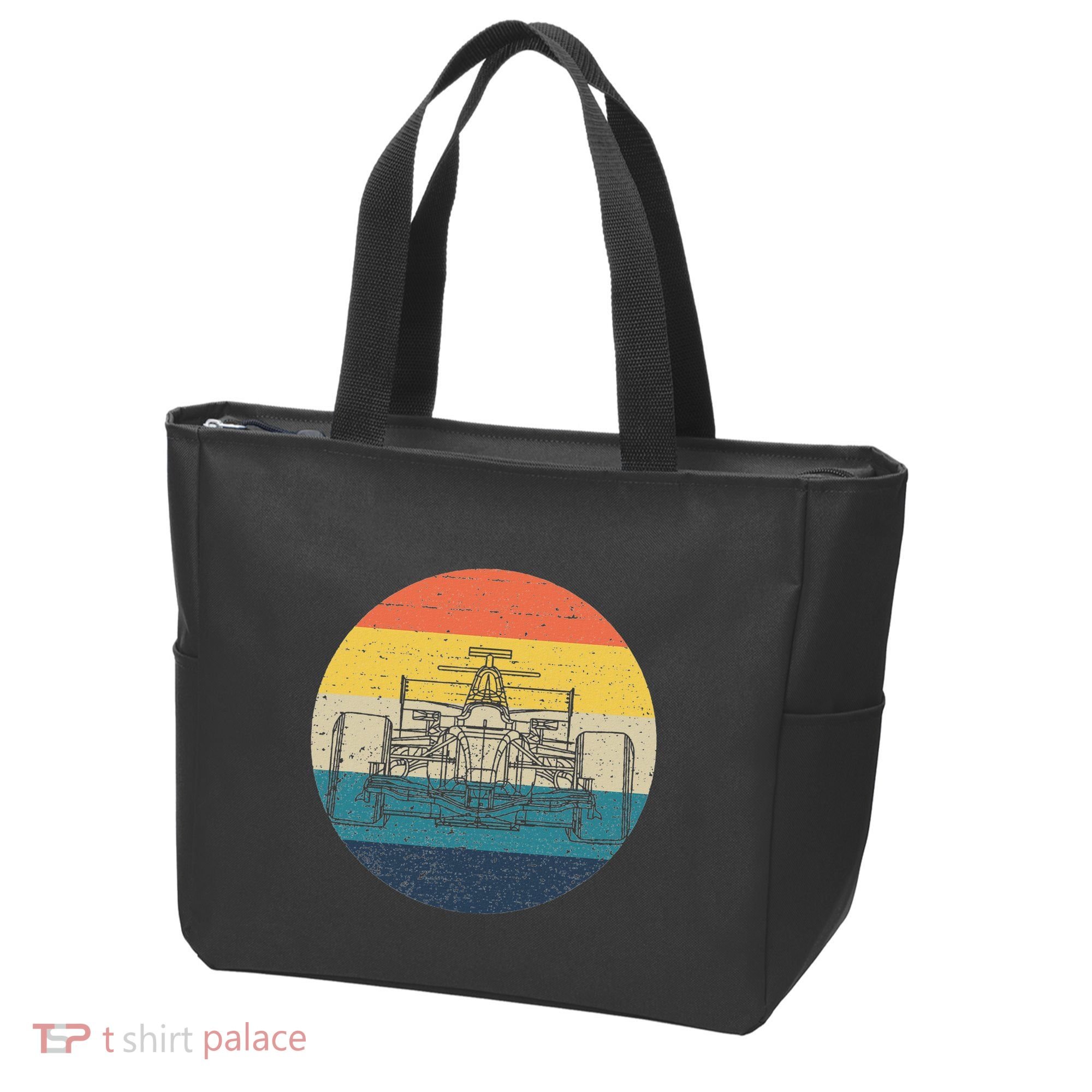 Formula Racecar Schematic Retro Formula Racecar Driver Tote Bag