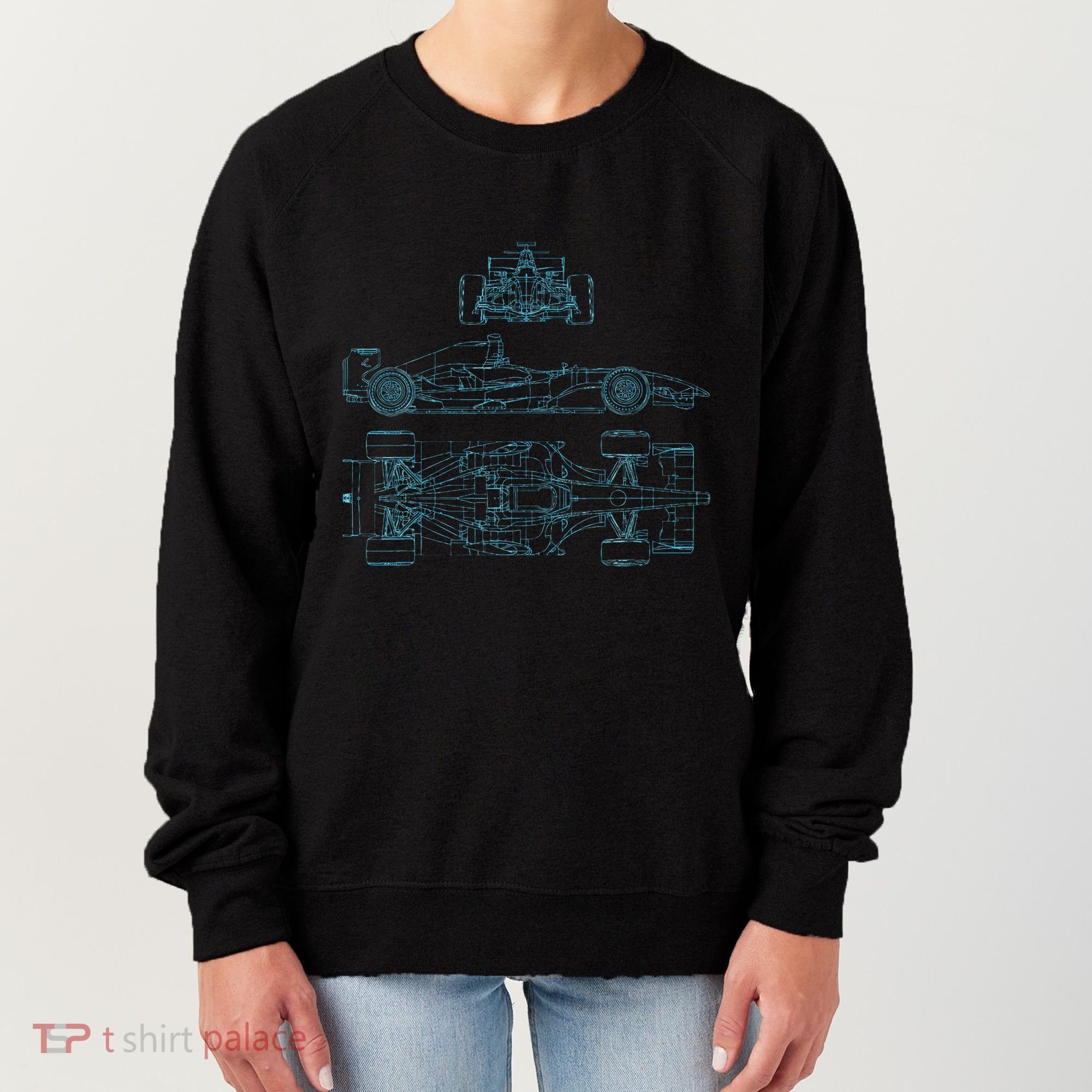 Formula Racecar Schematic Racing Formula Racecar Driver Women's Sweatshirt