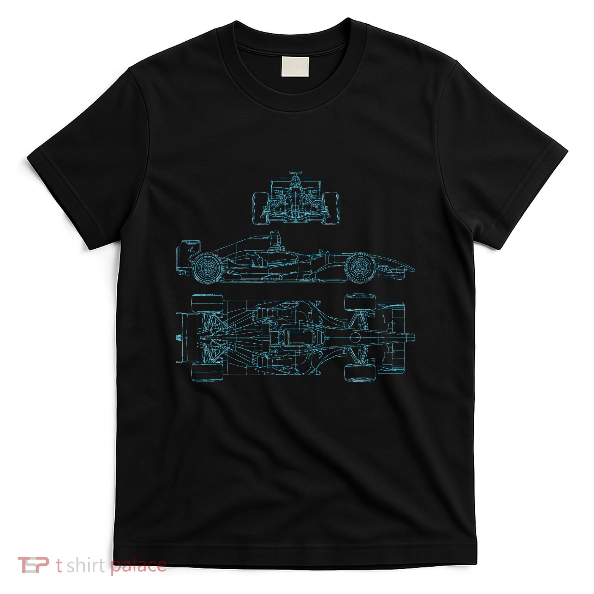 Formula Racecar Schematic Racing Formula Racecar Driver T-Shirt