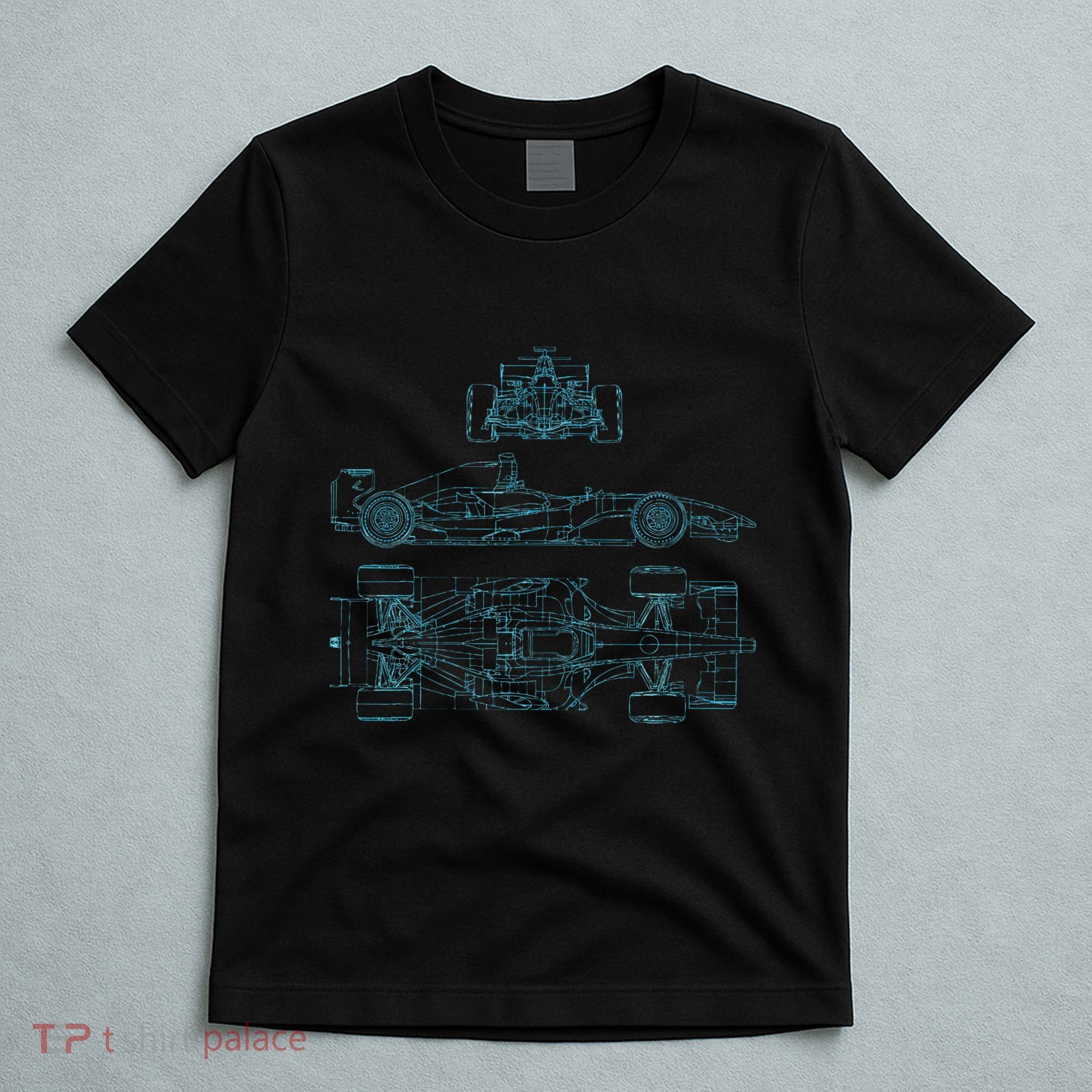 Formula Racecar Schematic Racing Formula Racecar Driver T-Shirt