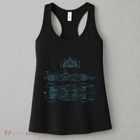 Formula Racecar Schematic Racing Formula Racecar Driver Women's Tank Top thumb 3