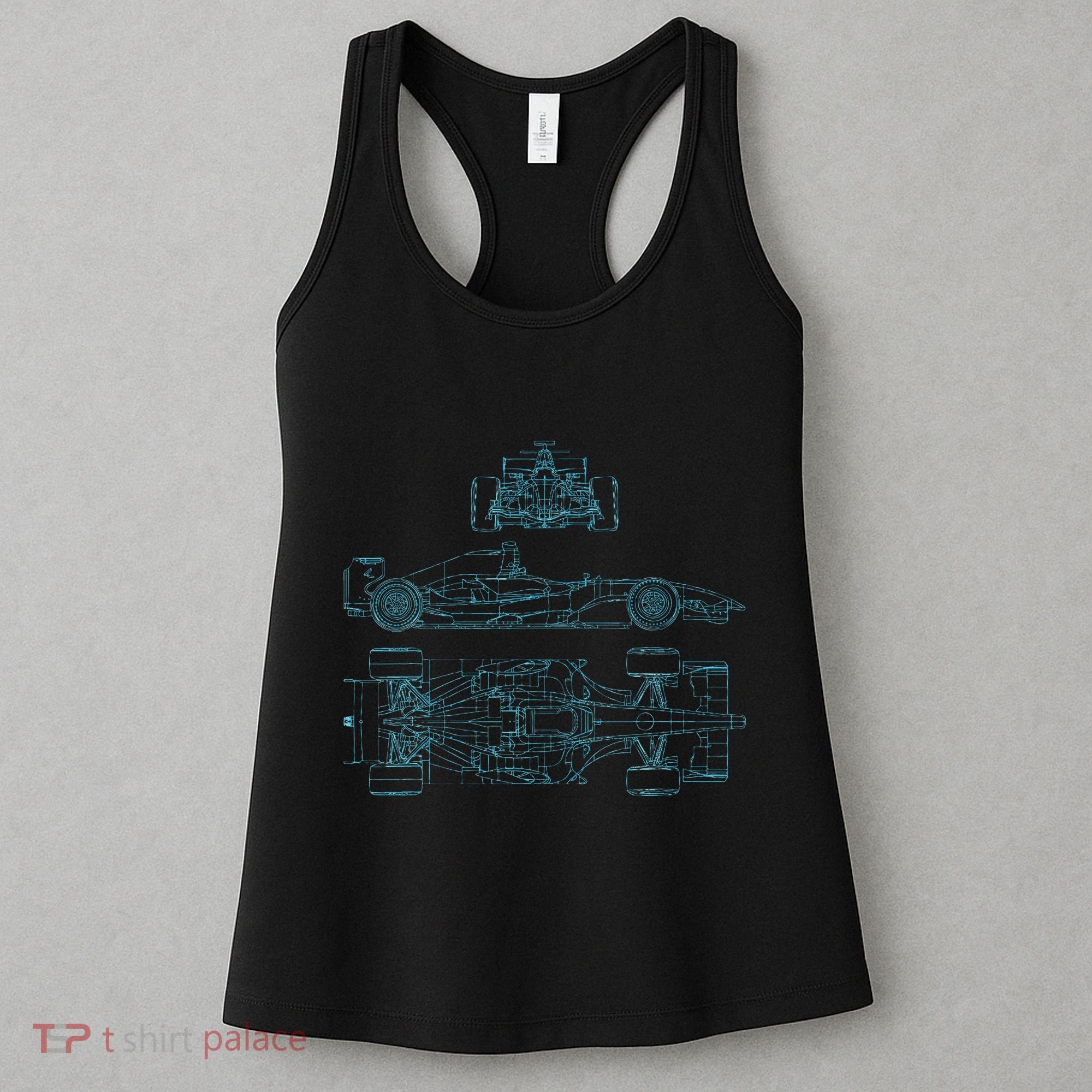 Formula Racecar Schematic Racing Formula Racecar Driver Women's Tank Top