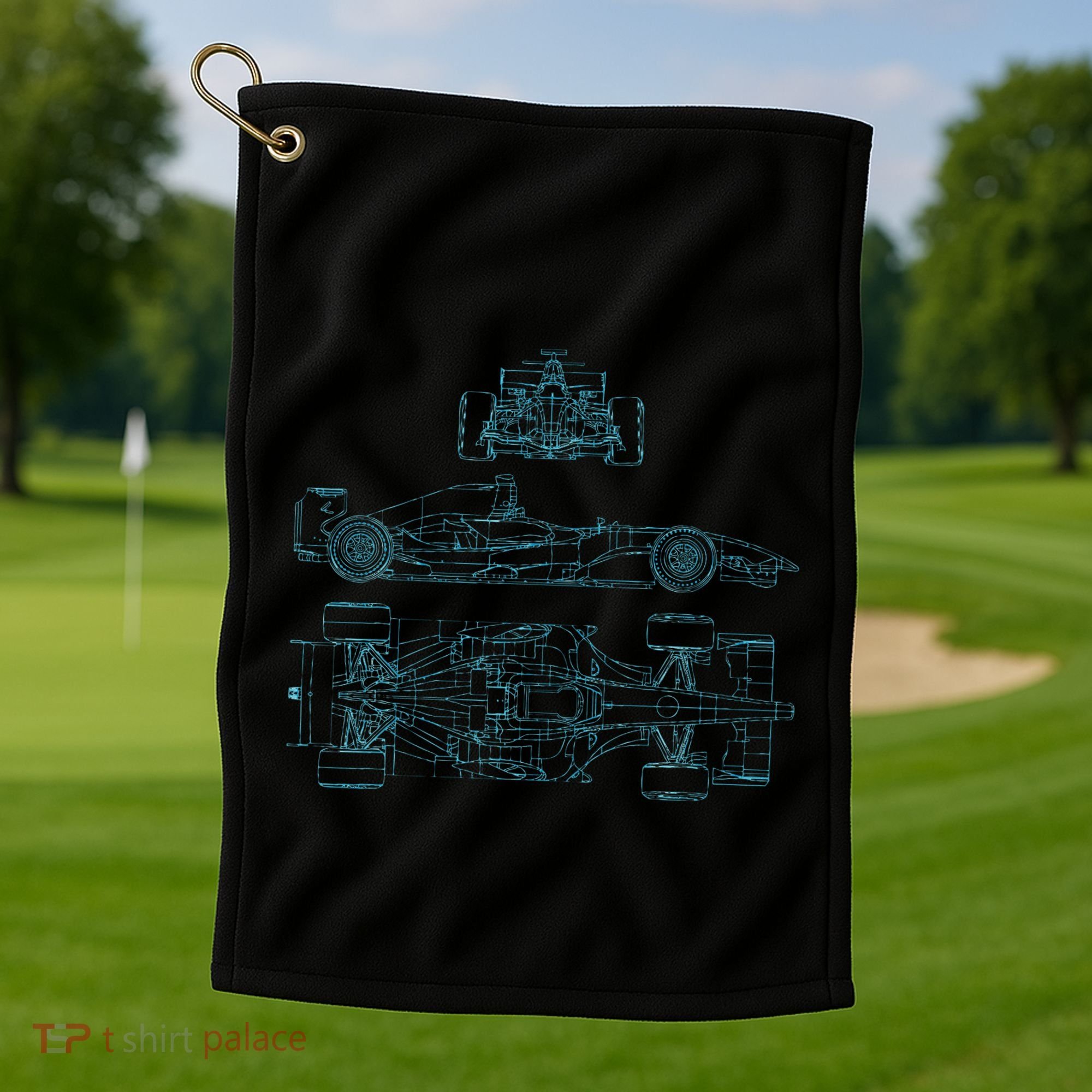 Formula Racecar Schematic Racing Formula Racecar Driver Golf Towel