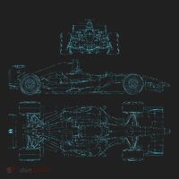 Formula Racecar Schematic Racing Formula Racecar Driver Golf Towel thumb 3